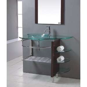  Bathroom Glass Vanity Set,Sink,Mirror Set,ON SALE B 034 