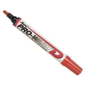 Markal Pro Wash Detergent Removable Paint Marker with Real Paint, Red 