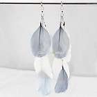   Natural Feather Drop Tassel Dangle Earrings Christmas Gifts cm SEM