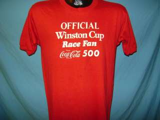 vintage WINSTON CUP RACE FAN COCA COLA 500 t shirt M  