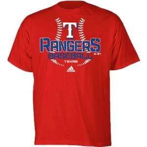  Texas Rangers Youth MLB Swift Sweep T Shirt (Red) Sports 