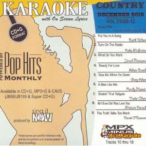  Pop Hits Monthly Country   December 2010 Karaoke CDG 