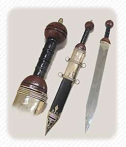   Hand Forged Roman Sword Real Brass Sheath 844296025121  