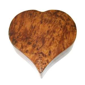    Naturally Med   Thuya Wood Heart Shaped Box   Large