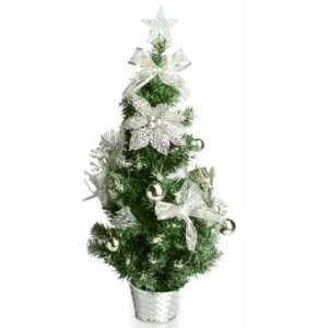    2 ft. Decorated Christmas Tree   Silver Star