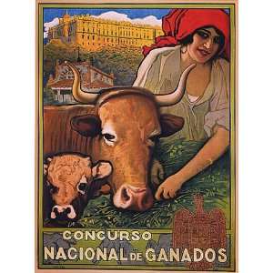 CONCURSO NACIONAL GANADOS COW GIRL SPAIN SMALL VINTAGE 