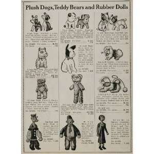  1937 Ad Plush Teddy Bear Pop Eye Olive Oil Wimpy Doll 