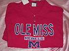 OLE MISS Mississippi REBELS Red Golf Jersey Polo shirt Mens XL