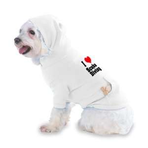   Diving Hooded (Hoody) T Shirt with pocket for your Dog or Cat SMALL