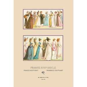 Vintage Art French Gowns, 1694 1800   14655 9 