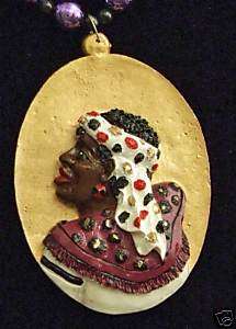 Shaka Zulu Lady African Mardi Gras Necklace Beads  