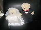 BUILD A BEAR BRIDE AND GROOM BEARS PAIR IN GOWN & TUX CUTE COUPLE