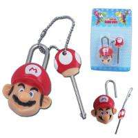 Cute Super Mario Mini Figure Lock & Key New In Box  