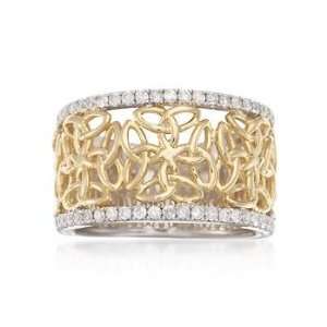  .66 ct. t.w. Diamond Filigree Ring In Vermeil Jewelry