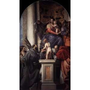 FRAMED oil paintings   Paolo Veronese   24 x 42 inches   Enthroned 