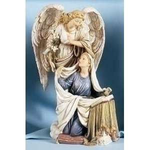  10.25 Annunication Stone Angel Statue By Roman #45692 