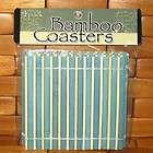 Pc BAMBOO COASTERS BLUE BEIGE 2 Sets 4 Pack New Fast Free US 