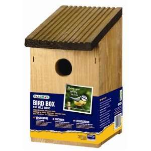   WOODEN WILD BIRD NEST/NESTING BOX HOUSE NEW Patio, Lawn & Garden
