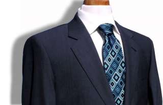 Daniele $1295 Blue Melange Men Dress Suit Reg Cut  