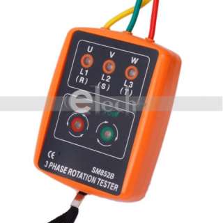 Phase Indicator 3 Phase Sequence Rotation Tester Case  