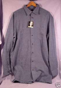 NWT~CONSENSUS Sportswear~Smoke Blue Ribbed Shirt~Sz LT  