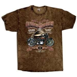  Hot Leathers Sand Brown Medium Ol Bikes & Whiskey T Shirt 