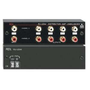 RDL RU UDA4 Audio Distribution Amplifier Stereo Unbalanced Line 