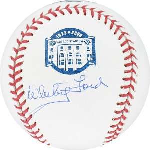  Autographed Whitey Ford Ball   Yankee Stadium 