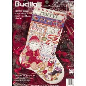  Bucilla Counted Cross Stitch Stocking, Stitchers Stocking 