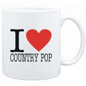  Mug White  I LOVE Country Pop  Music