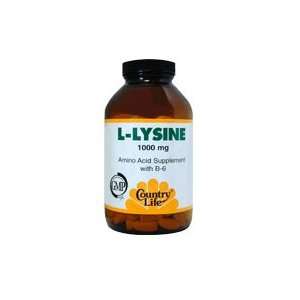  Country Life L Lysine w/ B 6 1000mg 50 Tabs Health 