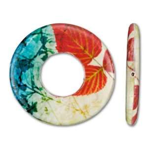  Découpage Leaves Large Donut Bead Frame Arts, Crafts 