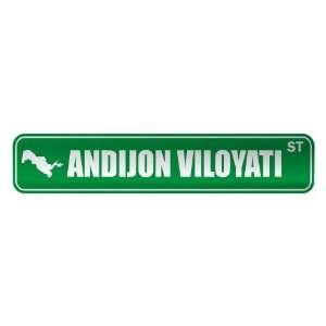   ANDIJON VILOYATI ST  STREET SIGN CITY UZBEKISTAN