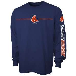  Boston Red Sox Navy Stand Up Play Long Sleeve T shirt 