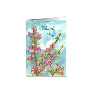  Thank You Friend Apple Blossom Flower Branches Card 