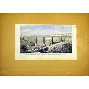  Railway Viaduct Creuse Limoges French Print 1868