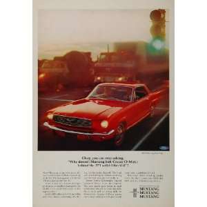   Mustang Muscle Car Hardtop Highway   Original Print Ad