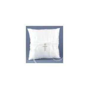  Silver Cross Ring Bearer Pillow