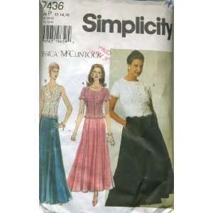   Jessica McClintock Evening Dress Party Dress Sewing Pattern 7436