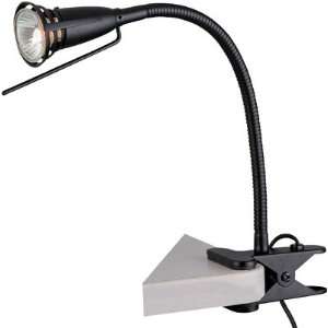 Seeker Collection 1 Light 18 Adjustable Black Clip On Lamp LS 156 BLK
