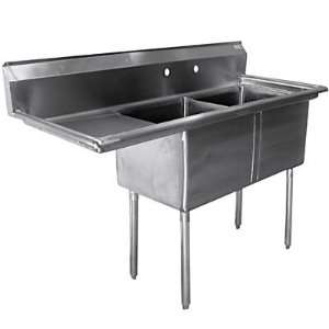 Elkay SSP   Two (2) Compartment Sink   56.5 W x 24 D   18 Left 18 