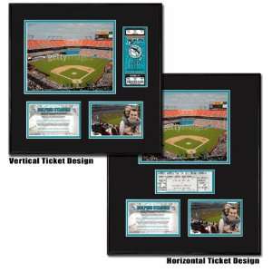  Florida Marlins   Dolphin Stadium   Ballpark Ticket Frame 