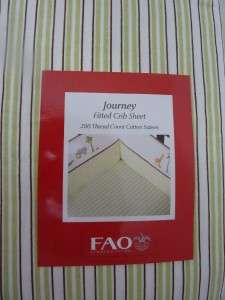 FAO Schwarz Journey Fitted Crib Sheet Nursery NIP  