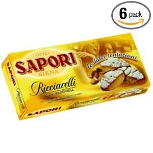 Sapori Ricciarelli with Almonds, 2.82 Ounce Boxes (Pack of 6)  