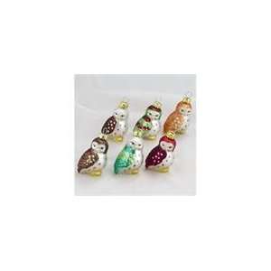   of 36 Petite Treasures Miniature Glass Owl Christmas O