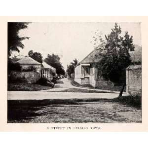 1925 Print Street Spanish Town Jamaica Houses Dwelling Quaint Village 