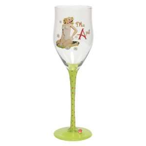  Santa Barbara Design Studio Calendar Girl Wine Glass with 