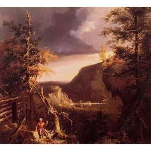  Made Oil Reproduction   Thomas Cole   32 x 30 inches   Daniel Boone 