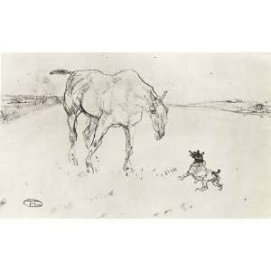  Toulouse Lautrec   Horse Collie Litho 16*24 Giclee Canvas 