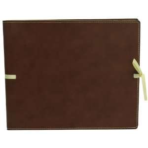  Brown 9 x 12 Leather Scrapbooks with Ribbon Closure   Sold 